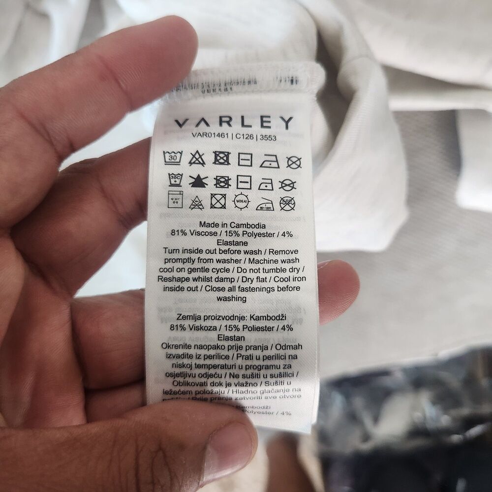 Varley Off-White Medium Hawley Half Zip Sweatshirt NWT - Picture 7 of 7